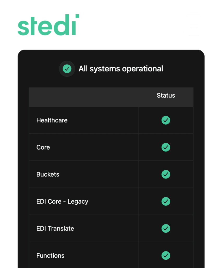 Stedi Status Page