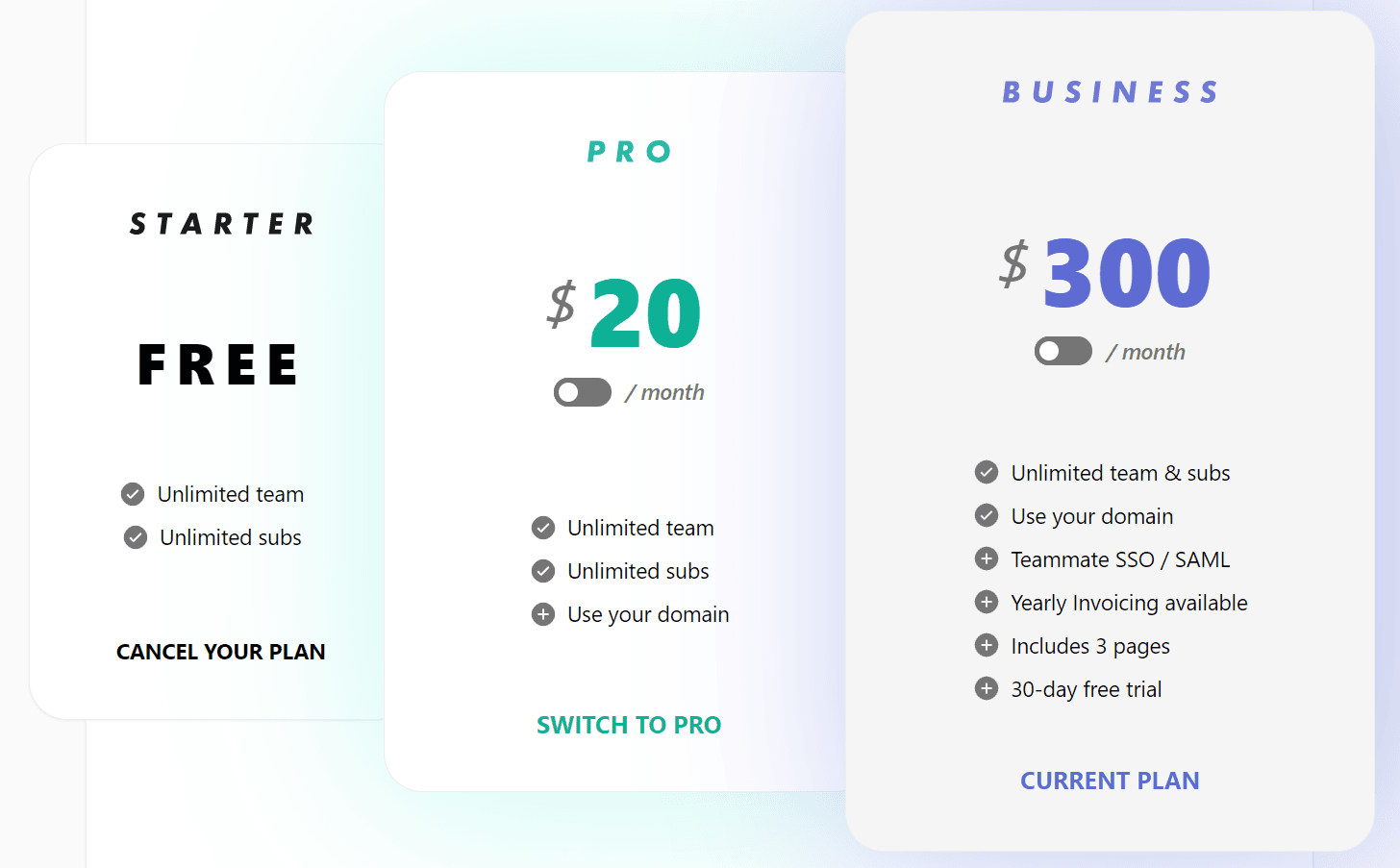 Switch plan